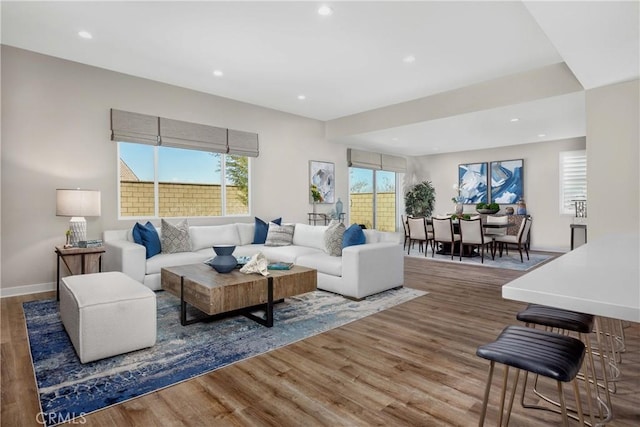 13902 Hidden Pines Ct, Victorville, CA 92392 - living area with wood finished floors and recessed lighting