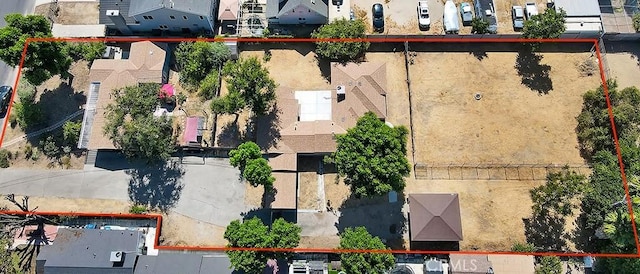19147 Ingomar St, Reseda, CA 91335 - aerial perspective of suburban area featuring property parcel outlined