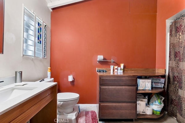 19147 Ingomar St, Reseda, CA 91335 - full bathroom with vanity and tile patterned floors
