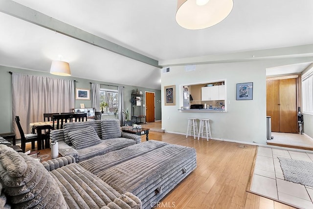 19147 Ingomar St, Reseda, CA 91335 - living room featuring wood finished floors and baseboards