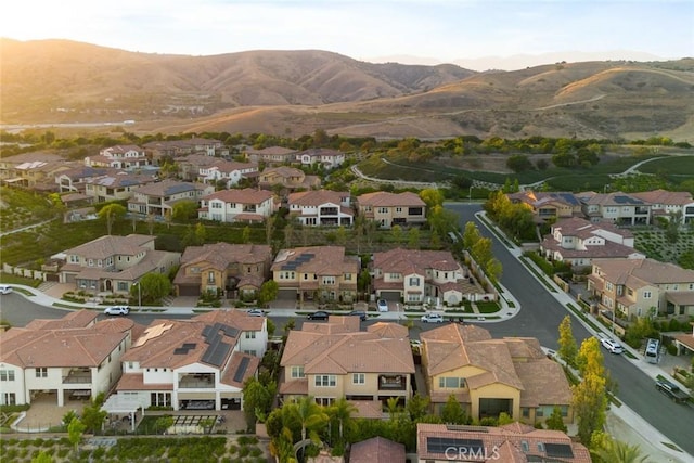 2282 E Rosecrans Ct, Brea, CA 92821 - aerial view of property and surrounding area featuring nearby suburban area and a mountain backdrop
