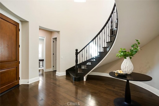 2282 E Rosecrans Ct, Brea, CA 92821 - staircase featuring hardwood / wood-style floors and baseboards