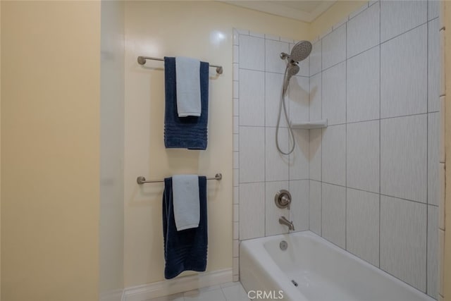 1741 Wabasso Way, Glendale, CA 91208 - bathroom featuring washtub / shower combination and tile patterned flooring