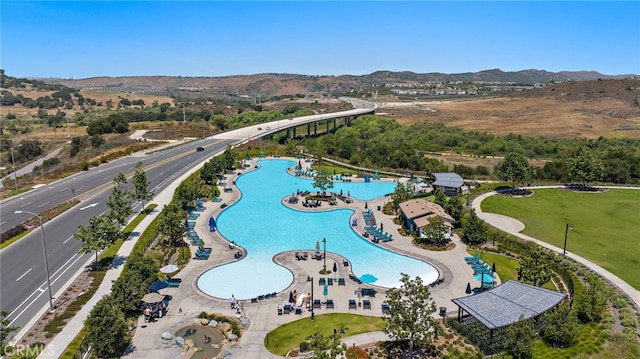3372 Ivy Way, Rancho Mission Viejo, CA 92694 - drone / aerial view of a mountainous background and a pool