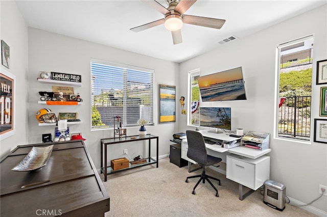 3372 Ivy Way, Rancho Mission Viejo, CA 92694 - office area featuring carpet floors and ceiling fan