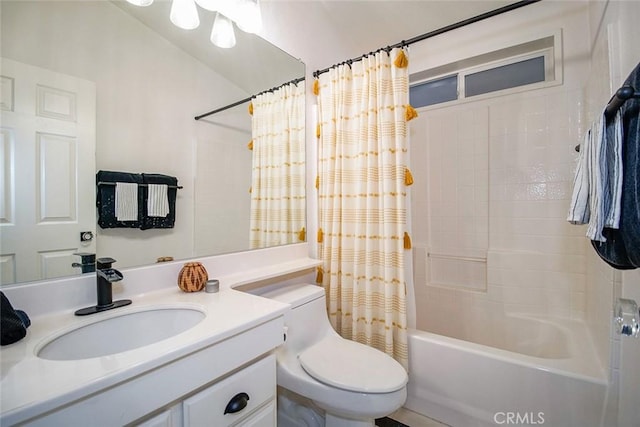 1001 Gibralter Rd, Landers, CA 92285 - bathroom featuring vanity and shower / bath combination with curtain