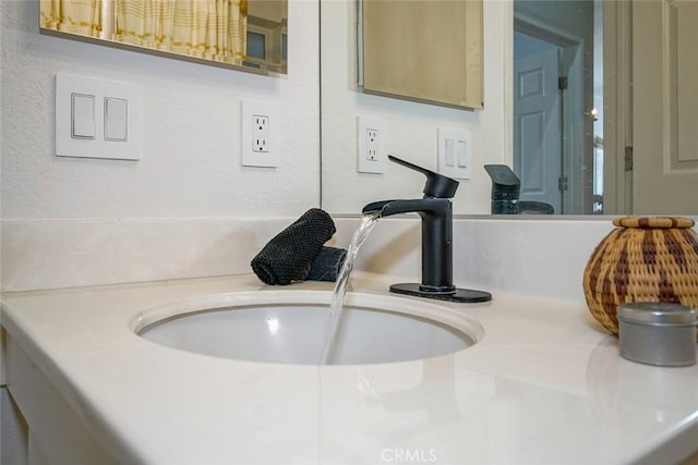 1001 Gibralter Rd, Landers, CA 92285 - bathroom view of vanity and a textured wall