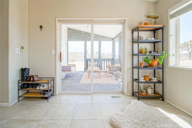 1001 Gibralter Rd, Landers, CA 92285 - entryway featuring french doors and baseboards