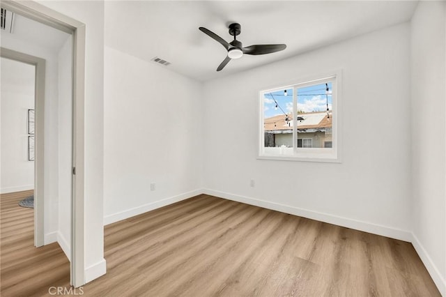 5336 Stratford Rd, Los Angeles, CA 90042 - empty room with light wood-type flooring and a ceiling fan