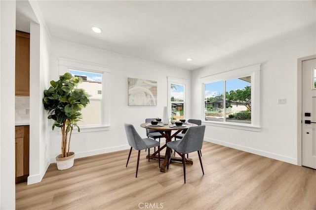 5336 Stratford Rd, Los Angeles, CA 90042 - dining area with light wood-style floors, healthy amount of natural light, and recessed lighting
