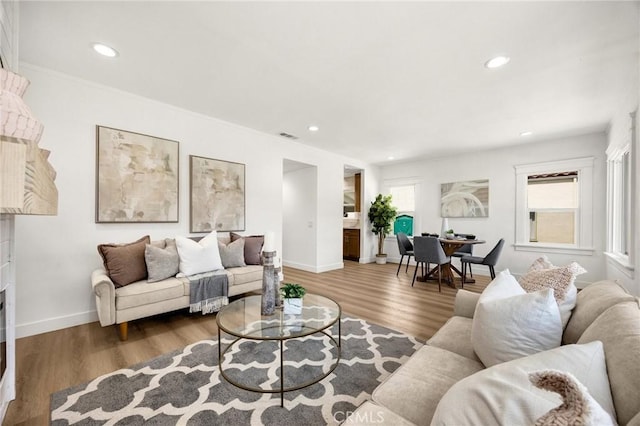 5336 Stratford Rd, Los Angeles, CA 90042 - living room with wood finished floors and recessed lighting