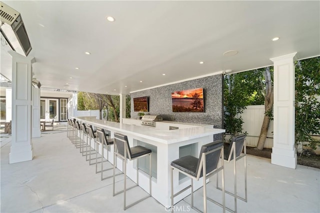 17528 Jayden Ln, Encino, CA 91316 - view of patio with area for grilling and french doors