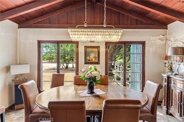 5729 Grandview Ave, Yorba Linda, CA 92886 - dining area with wooden ceiling
