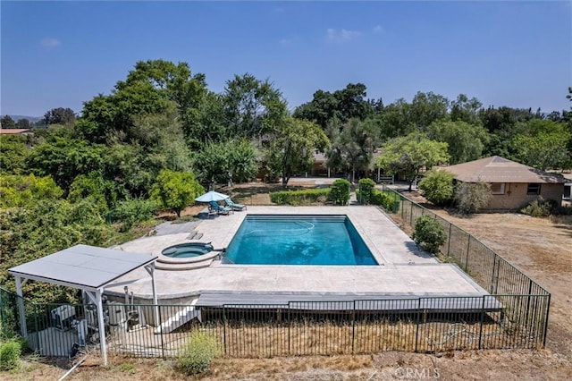 5729 Grandview Ave, Yorba Linda, CA 92886 - view of pool featuring a patio area and a pool with connected hot tub