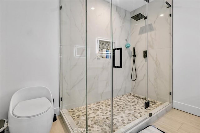 6904 Corbin Ave, Reseda, CA 91335 - bathroom with toilet and a marble finish shower