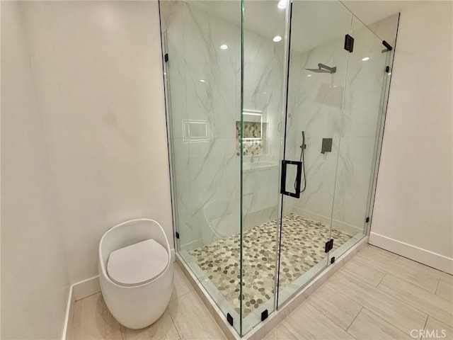 6904 Corbin Ave, Reseda, CA 91335 - full bathroom with baseboards and a marble finish shower