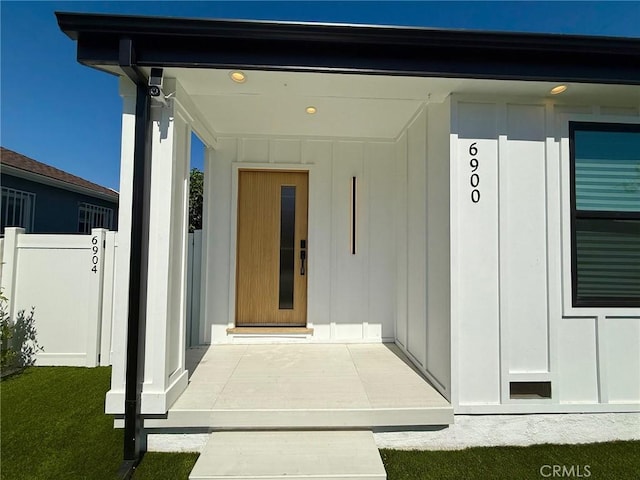 6904 Corbin Ave, Reseda, CA 91335 - property entrance featuring board and batten siding