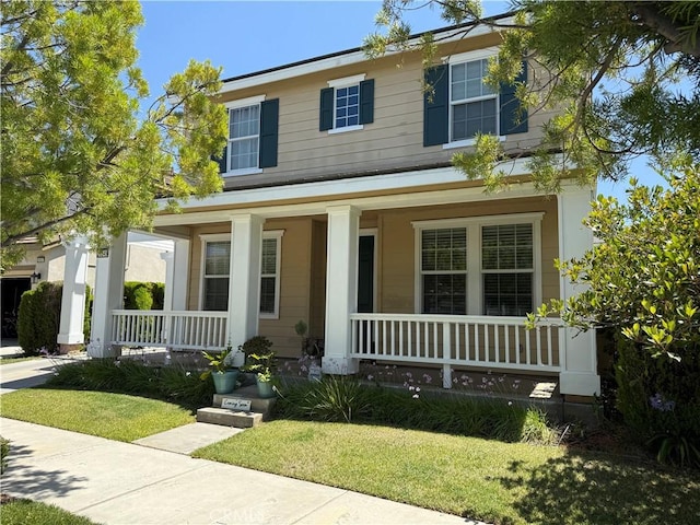 28549 Oakhurst Way, Temecula, CA 92591 - view of front facade with a porch and a front lawn
