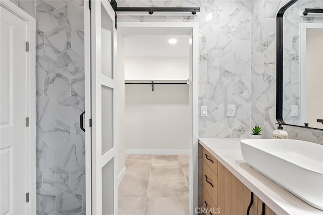 647 Magnolia Ave, Brea, CA 92821 - bathroom featuring vanity and tile patterned flooring