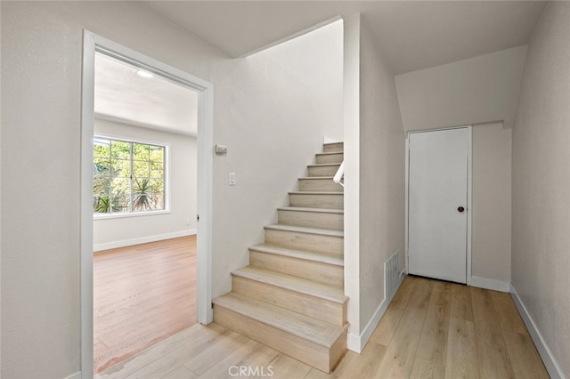 647 Magnolia Ave, Brea, CA 92821 - stairway with wood finished floors and baseboards