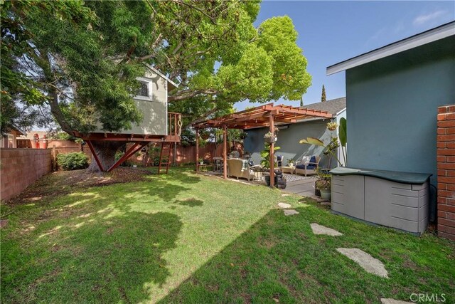 20108 Wayne Ave, Torrance, CA 90503 - fenced backyard with a pergola