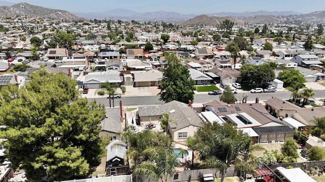 10048 Waynecrest Ln, Santee, CA 92071 - aerial overview of property's location featuring nearby suburban area and a mountain backdrop