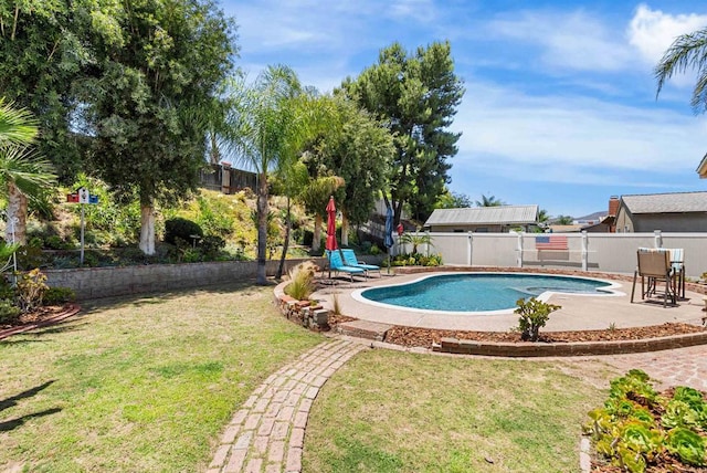 10048 Waynecrest Ln, Santee, CA 92071 - view of swimming pool with a patio area