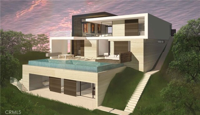 22172 Rico Rd, Laguna Beach, CA 92651 - back of property featuring a balcony