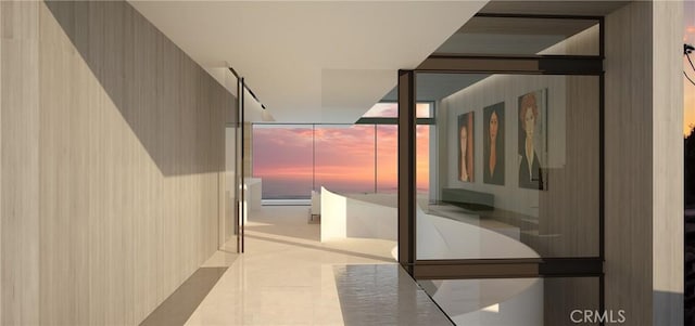 22172 Rico Rd, Laguna Beach, CA 92651 - hallway featuring floor to ceiling windows