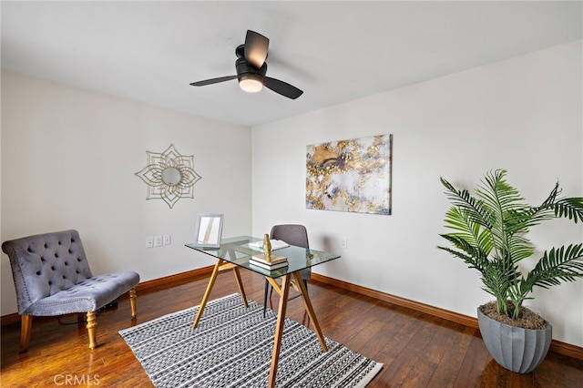 2133 Via Puerta Unit A, Laguna Woods, CA 92637 - office space featuring hardwood / wood-style flooring and ceiling fan