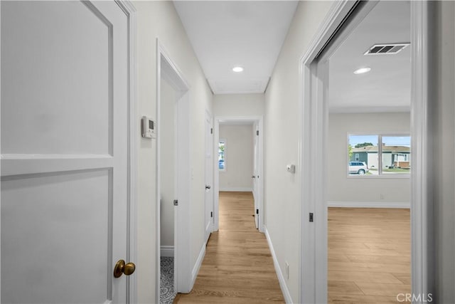 4251 Gundry Ave, Long Beach, CA 90807 - hall featuring light wood finished floors, healthy amount of natural light, and recessed lighting