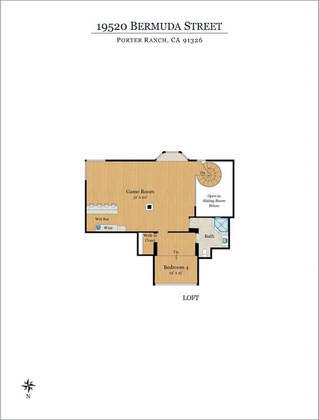 19520 Bermudas St, Porter Ranch, CA 91326 - view of floor plan / room layout