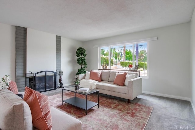 911 S Citrus Ave, Escondido, CA 92027 - living area featuring a fireplace and carpet flooring