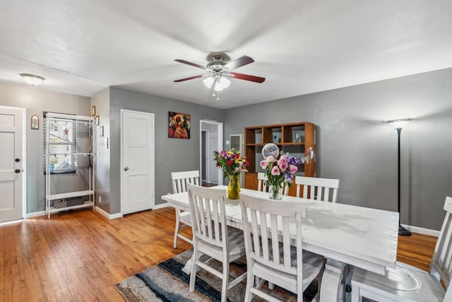 3443 Trophy Dr, La Mesa, CA 91941 - dining room featuring ceiling fan and light wood-type flooring