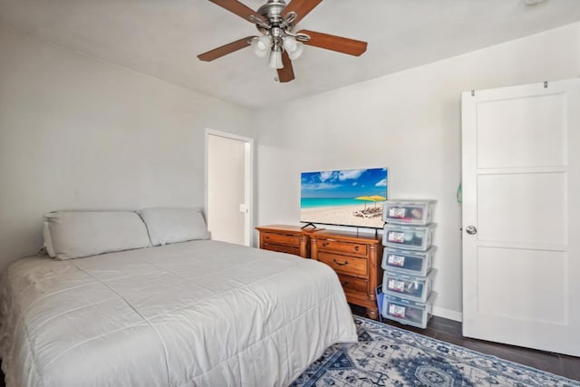 3443 Trophy Dr, La Mesa, CA 91941 - bedroom with wood finished floors and ceiling fan
