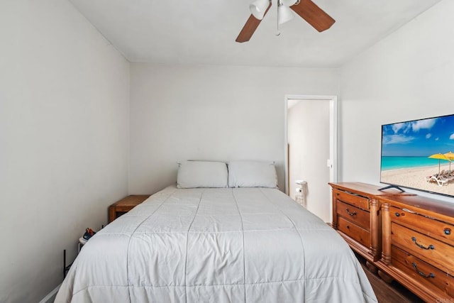 3443 Trophy Dr, La Mesa, CA 91941 - bedroom featuring ceiling fan and wood finished floors