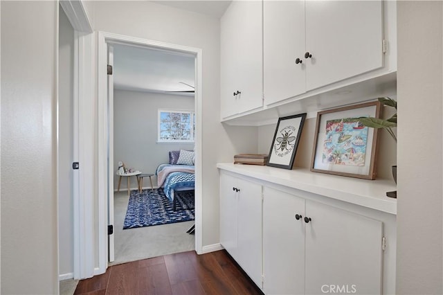 1276 Sao Paulo Ave, Placentia, CA 92870 - hall featuring dark wood-style flooring and baseboards