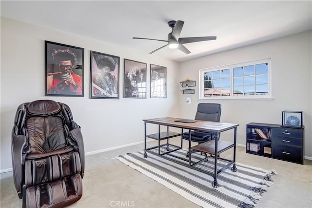 1276 Sao Paulo Ave, Placentia, CA 92870 - office featuring light colored carpet and ceiling fan