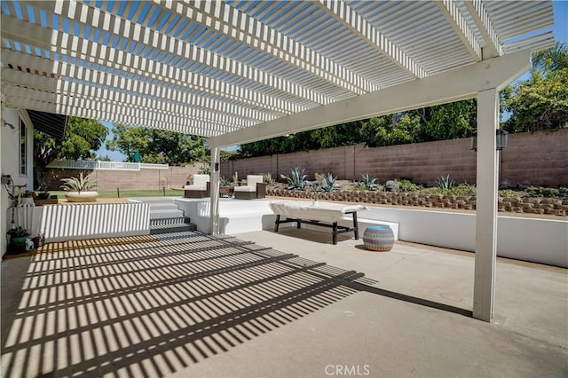 1276 Sao Paulo Ave, Placentia, CA 92870 - fenced backyard featuring a patio area, an outdoor living space, and a pergola