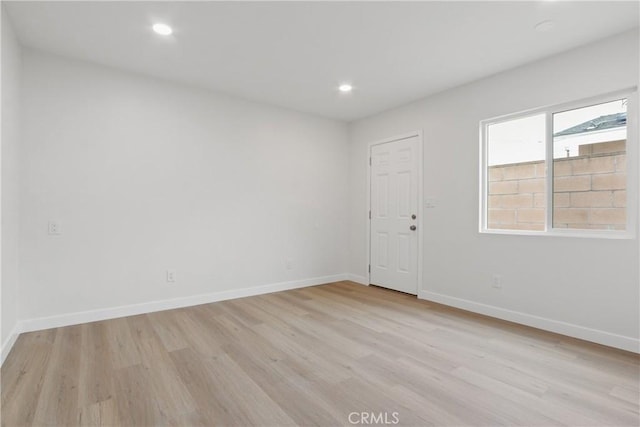 14867 Roxton Ave, Gardena, CA 90249 - spare room featuring light wood-style flooring and recessed lighting