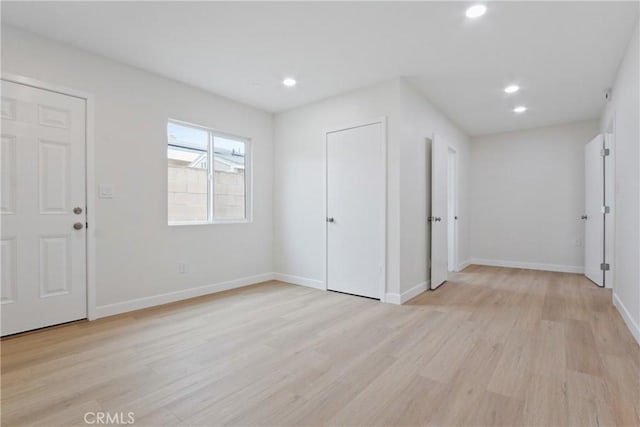 14867 Roxton Ave, Gardena, CA 90249 - entryway featuring light wood-type flooring and recessed lighting