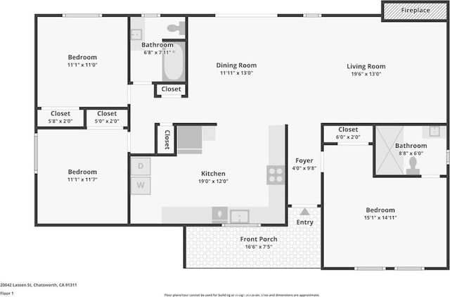 20042 Lassen St, Chatsworth, CA 91311 - view of home floor plan