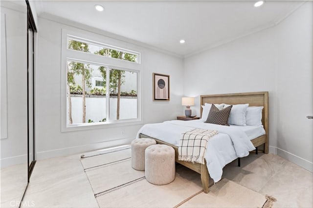 15 Glastonbury Pl, Laguna Niguel, CA 92677 - bedroom with ornamental molding and recessed lighting