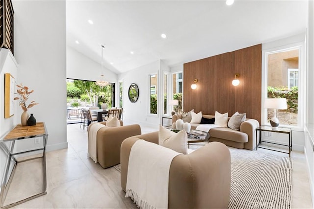 15 Glastonbury Pl, Laguna Niguel, CA 92677 - living room featuring recessed lighting and high vaulted ceiling