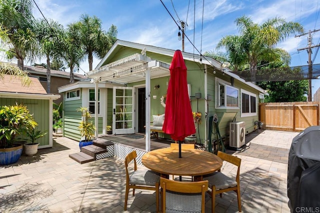 121 Cadmus St, Encinitas, CA 92024 - view of patio / terrace featuring a pergola, area for grilling, and outdoor dining space