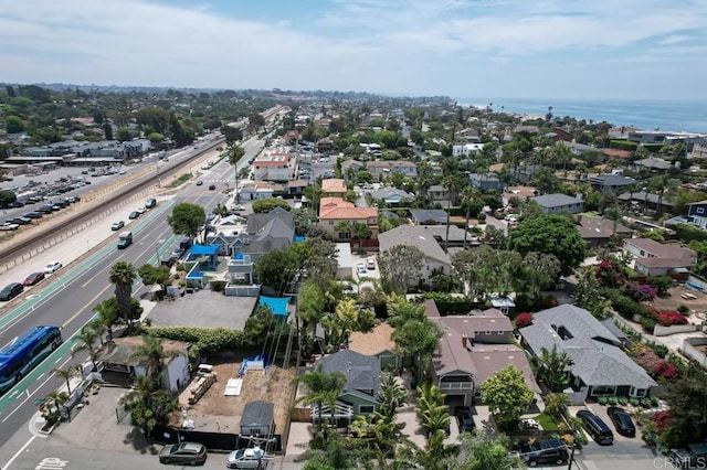 121 Cadmus St, Encinitas, CA 92024 - aerial perspective of suburban area featuring a major roadway and a nearby body of water