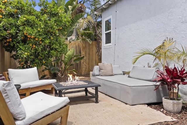216466 S 40th St, San Diego, CA 92113 - view of patio / terrace with an outdoor living space with a fire pit