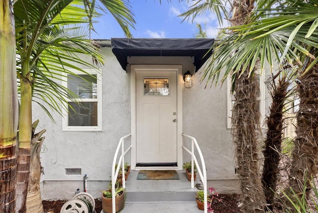 216466 S 40th St, San Diego, CA 92113 - doorway to property featuring stucco siding