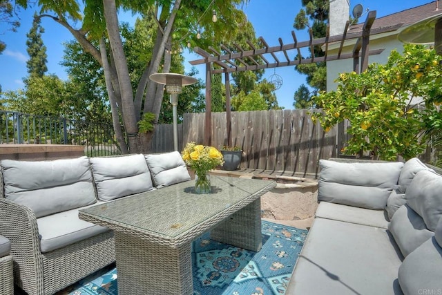 1675 Bronco Way, Oceanside, CA 92057 - view of patio / terrace featuring outdoor lounge area and a pergola