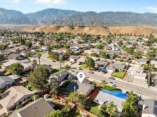 2271 Stanford St, San Bernardino, CA 92407 - aerial perspective of suburban area featuring a mountainous background